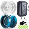 WATIEOBOO 2-Piece YoYo Set - P02 Crystal Beginner Yoyo & M18 Metal Camouflage Professional yoyo, Dual-Mode yo-yos Suitable for All Players and yo-yo Tricks. view 1