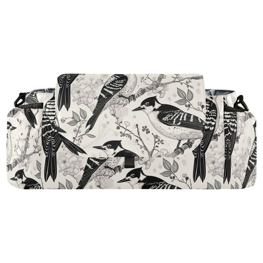 miaozhen Cartoon Woodpecker Black and White stroller organizer umbrella baby caddy organizer large baby bottle holder accesorios para carro bolsa para carreola