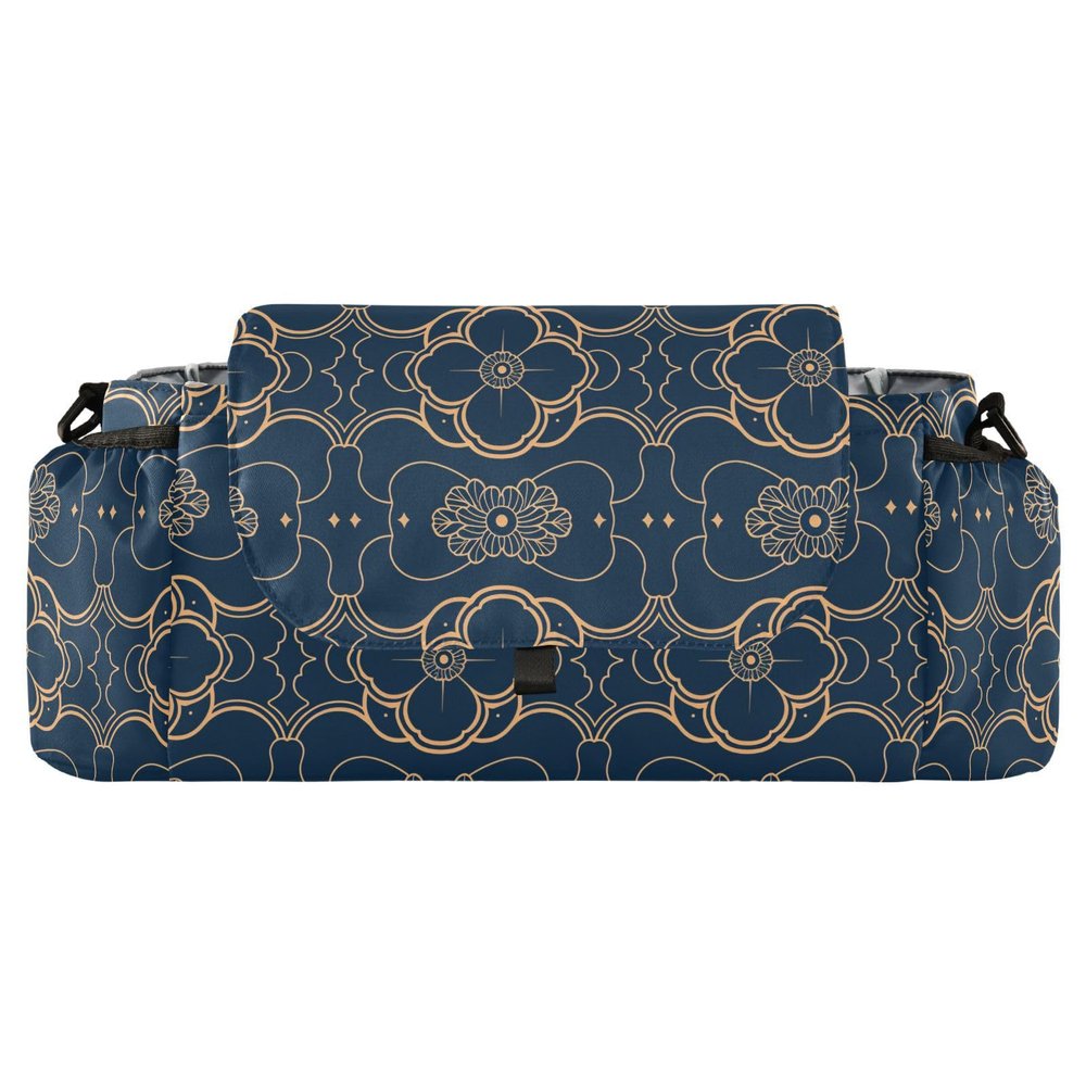 miaozhen Traditional Chinese Floral Dark Blue stroller organizer cute diaper caddy carry accesorios para coches de bebes accesorios para bebes