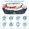 miaozhen Traditional Chinese Floral Dark Blue stroller organizer cute diaper caddy carry accesorios para coches de bebes accesorios para bebes view 4