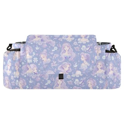 miaozhen Cartoon Princess Light Purple car stroller organizer diaper caddy wallet carrito para organizador para carreola