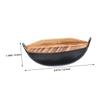 JECOMPRIS Mini Iron Wok with Lid Dual Handle Play Kitchen Accessory for Dollhouse Cooking Simulation Cooking Pan for Pretend Play Activities view 2
