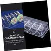 LALADEFIEE Acrylic Poker Chip Rack Organizer Storage Box for 100 Chips for Poker Enthusiasts for Home Games and Tournaments view 2