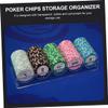 LALADEFIEE Acrylic Poker Chip Rack Organizer Storage Box for 100 Chips for Poker Enthusiasts for Home Games and Tournaments view 3