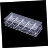 LALADEFIEE Acrylic Poker Chip Rack Organizer Storage Box for 100 Chips for Poker Enthusiasts for Home Games and Tournaments view 4