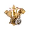 KAROYD RW-V2 Steam Engine Model, Mini V-Shape Double Cylinder Reciprocating Steam Engine Model for 70-130cm Steamships (Forward and Reverse Rotation/Without Boiler) view 1