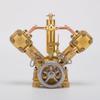 KAROYD RW-V2 Steam Engine Model, Mini V-Shape Double Cylinder Reciprocating Steam Engine Model for 70-130cm Steamships (Forward and Reverse Rotation/Without Boiler) view 2