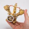 KAROYD RW-V2 Steam Engine Model, Mini V-Shape Double Cylinder Reciprocating Steam Engine Model for 70-130cm Steamships (Forward and Reverse Rotation/Without Boiler) view 3