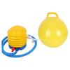 BRIGHTFUFU 2pcs Inflatable Hop Ball for Boys and Girls Bouncing Handle Balls Pump for Indoor and Outdoor Fun Enhances Coordination and Balance PVC Material Yellow view 1