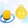BRIGHTFUFU 2pcs Inflatable Hop Ball for Boys and Girls Bouncing Handle Balls Pump for Indoor and Outdoor Fun Enhances Coordination and Balance PVC Material Yellow view 3