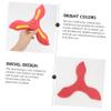 Hemoton 1pc Boy Girl Boomerang Toy Plaything for Boys and Girls Red for Lawn Games Family Fun and Imaginative Play Activities view 3
