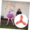 Hemoton 1pc Boy Girl Boomerang Toy Plaything for Boys and Girls Red for Lawn Games Family Fun and Imaginative Play Activities view 4