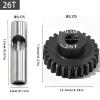 0.5M Pinion Gear 26T Hardened Steel 3.175mm Bore with 2.3mm Adapter, Precision Motor Gear for ARRMA 1/14 Typhon 1/16 Mojave 1/18 Granite, Losi 1/12, 0.5Mod Gear 13T-27T for HOBBYWING Motors view 2