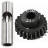 0.5M Pinion Gear 23T Hardened Steel 3.175mm Bore with 2.3mm Adapter, Precision Motor Gear for ARRMA 1/14 Typhon 1/16 Mojave 1/18 Granite, Losi 1/12, 0.5Mod Gear 13T-27T for HOBBYWING Motors view 1