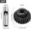 0.5M Pinion Gear 23T Hardened Steel 3.175mm Bore with 2.3mm Adapter, Precision Motor Gear for ARRMA 1/14 Typhon 1/16 Mojave 1/18 Granite, Losi 1/12, 0.5Mod Gear 13T-27T for HOBBYWING Motors view 2
