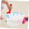Abaodam Portable Sand Tray with Lid for Boys and Girls Handheld Sandbox Storage Box for Capacity Plastic Toy Organizer for Crafts and Sandbox Toys view 3