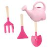 QUMIIRITY 4pcs Boy Girl Garden Watering Can Shovel Cartoon Flower Design Portable Wood Handle Planting Tools for Toddlers for Outdoor Gardening Activities view 1