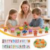 24 Pack Flowers Succulent Party Favors for Kids Building Set - 1012PCS Botanical Bonsai 3.6MM Mini Building Blocks Toy for Valentines Day Classroom Prize Stocking Stuffer Birthday Gift for Girl Boy 6+ view 4