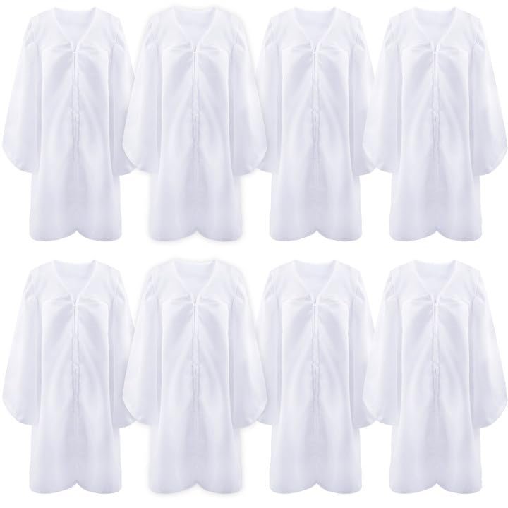 8 Pack Kids Choir Child Water Baptism Judge Graduation Costume for Unisex Matte Baptism Church Event Pastor (M (Size 27, 105-115 cm))