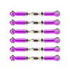 EVTSCAN 6Pcs Aluminum Alloy Adjustable Turnbuckle Rod Linkage for RC Car Upgrades (Purple) view 1