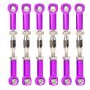EVTSCAN 6Pcs Aluminum Alloy Adjustable Turnbuckle Rod Linkage for RC Car Upgrades (Purple) view 2