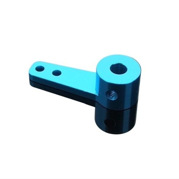 Aluminum Alloy Steering Arms 3MM/4MM/5MM, Color-Coded Single & Double Arms, for Servo Motors & RC Models(4mm-blue-29mm)