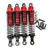4Pcs Metal Oil Shock Absorber Damper for LAEGENDARY BEZGAR 1/12 1/16 RC Car Upgrade Parts Accessories(Red) view 1
