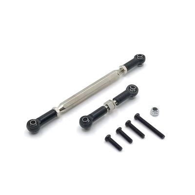RC Car Parts for MN D90 D99 for FJ45 for MN40 MN45 MN96 MN99 MN99s MN90 MN91 1/12 RC Car Crawler Parts Metal Adjustable Steering Linkage Servo Link Pull Rod(Black)