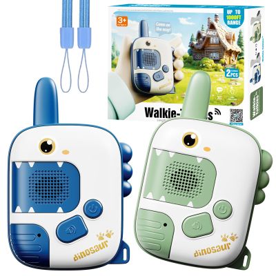 Dinosaur Walkie Talkie for Kids Age 3-5,2 Pack Walkie Talkies Outdoor Indoor Toys with 1000ft Range,Christmas Birthday Gifts Toys for 4 5 6 7 8 Year Old Boys Girls