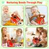 Aojieni Baby Toys 6-12 Months: Plush Surprise Barn with Stuffed Farm Animals, Rattle, Crinkle Paper, Mirror, Busy Montessori Toys for Babies, Infant, Newborn, Sensory Toys for Toddlers 1-3 view 2