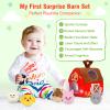 Aojieni Baby Toys 6-12 Months: Plush Surprise Barn with Stuffed Farm Animals, Rattle, Crinkle Paper, Mirror, Busy Montessori Toys for Babies, Infant, Newborn, Sensory Toys for Toddlers 1-3 view 3