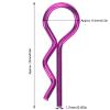 Holigie RC Car Shell Clips,10Pcs RC Car Shell Clip R Shape Metal Body Clips Pins for 1/5 1/6 1/8 1/10 RC Car (Purple) view 2