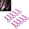 Holigie RC Car Shell Clips,10Pcs RC Car Shell Clip R Shape Metal Body Clips Pins for 1/5 1/6 1/8 1/10 RC Car (Purple) view 4