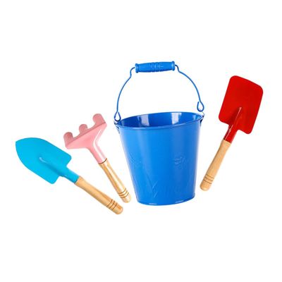 BCOATH 1set Boy Girl Gardening Tools Mini Shovel and Rake for Ergonomic Design for Little Hands Kit Includes Bucket
