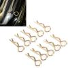 Holigie RC Car Shell Clips,10Pcs RC Car Shell Clip R Shape Metal Body Clips Pins for 1/5 1/6 1/8 1/10 RC Car (Gold) view 4
