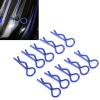 Holigie RC Car Shell Clips,10Pcs RC Car Shell Clip R Shape Metal Body Clips Pins for 1/5 1/6 1/8 1/10 RC Car (Blue) view 4