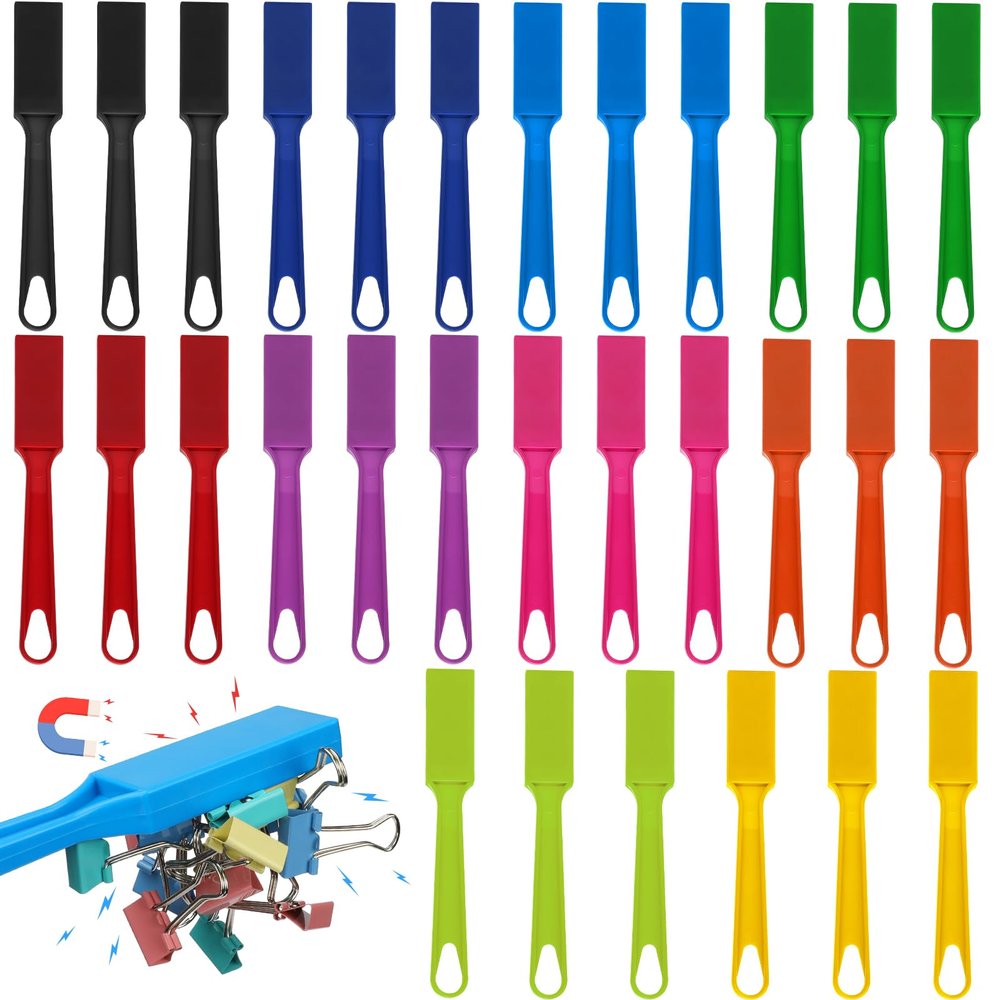 30 PCS Magnetic Bingo Wands 7.87 Inch 10 Colors Magnet Sticks for Bingo Chips, Family Game Night, Science Learning, Counting Activities, and Educational Fun, Classroom Supplies