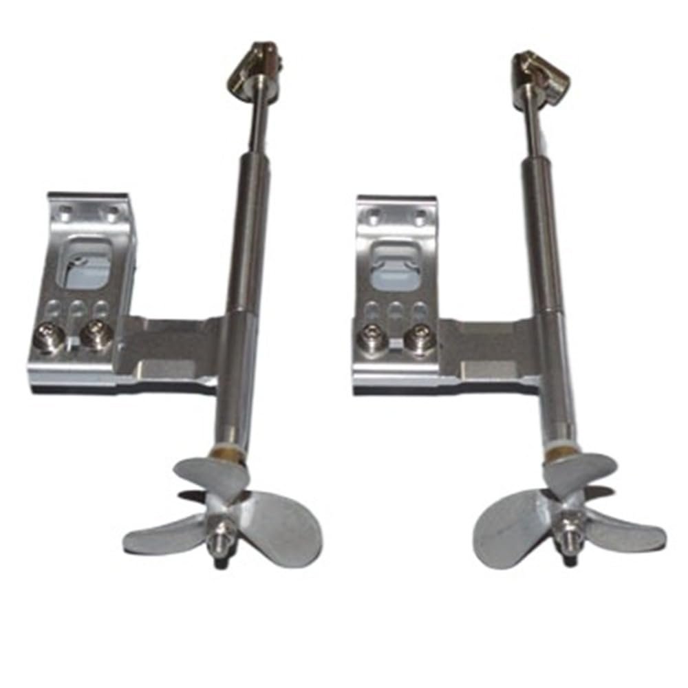 Shaft System Support Assembly, Hanger and Shaft Fixing Bracket for Remote Control Boats, with Sets of Left Hand and Right Hand Propellers for Dual Motors(25CM-3mm)