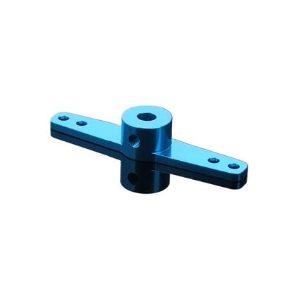 Aluminum Alloy Steering Arms 3MM/4MM/5MM, Color-Coded Single & Double Arms, for Servo Motors & RC Models(4mm-blue-47mm)
