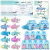 37 Pcs Adopt A Shark Party Favors Adopt Ocean Animal Set Includes 12 Mini Plush Sharks 12 Shark Theme Boxes 1 Sign 12 Adoption Cards Suitable for Kids Shark Week Adoption Ocean Animal Theme Party view 1