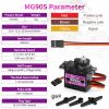 10 Pack Mg90s Servo Motor 9g Micro Servos Kits Metal Gear for DIY Smart Robot Toys RC Toy Car Model Helicopter RC Boat view 4
