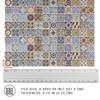 150 pcs, Dollhouse Flooring, 1:12 Scale Doll House Tiles, Miniature Checkerboard Floor, REDUCIO! (Colorful Azulejo Mosaic) view 2