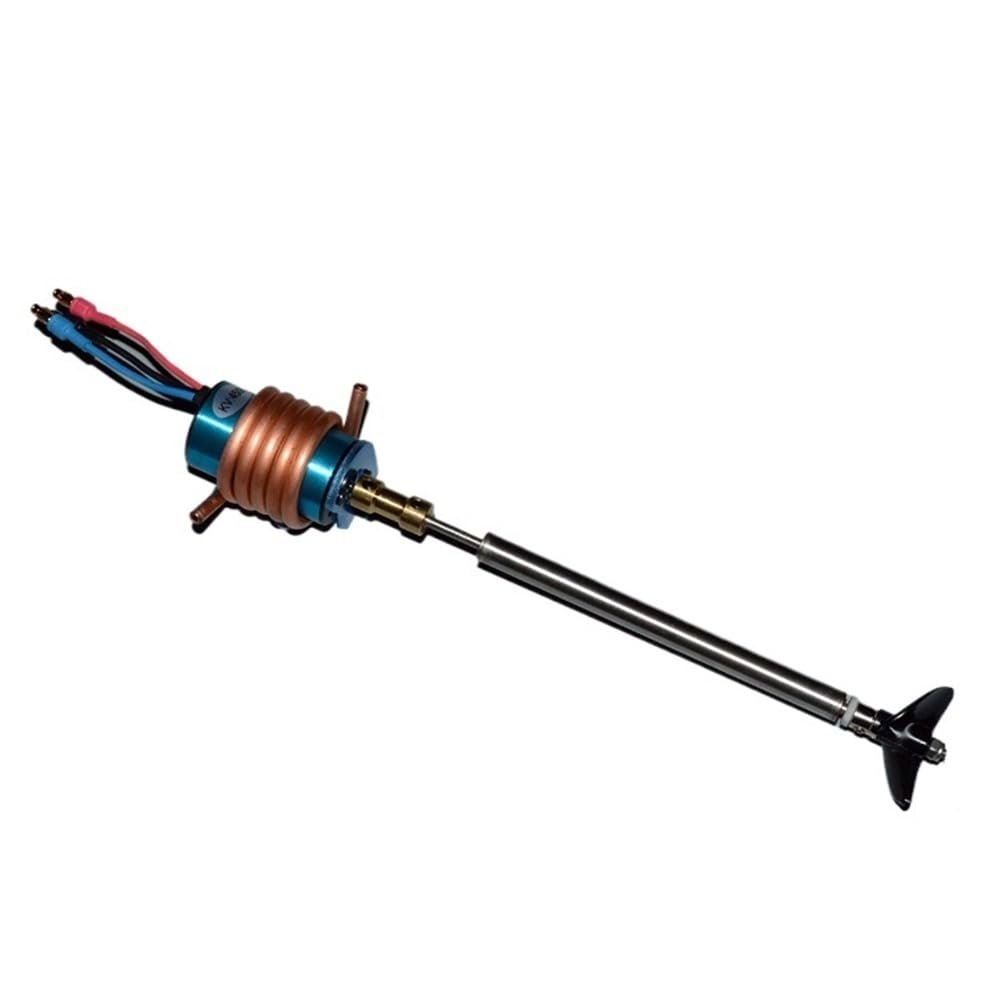 Brushless Motor Transmission Kit with Water-Cooling for RC Speedboat Modification, 3MM Hard Shaft(10CM)