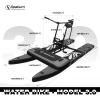 OTELETE Inflatble Water Bike 3.0 for Lake Ocean Water Bicycle for Adults with 3-bladed Propeller Pedal Boats Inflatable Pontoon Mat for Leisure & Entertainment Rental Business,Grey view 3