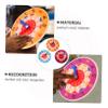 Kisangel 3pcs Boy Girl Educational Wooden Clock Toy for Learning Color Recognition Family Interaction Safe and Lightweight Montessori Teaching Aid view 3