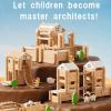 105Pcs Wooden Building Blocks Construction Set for Kids Ages 3-8,Preschool Learning Toys for Toddlers, Boys & Girls Birthday Gift, Educational STEM Toy view 3