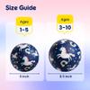 U&C Planet Playground Balls for Toddler 1-3, 2 Pack 6 inches Rubber Balls with Pump, Kickball Outdoor Indoor Game for Kids 1-5 Years, Catoon Balls with Unicorn Butterfly for Boys Girls view 2