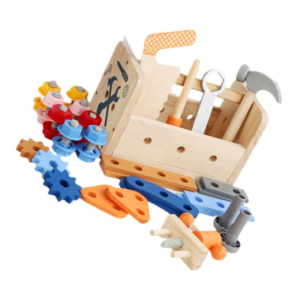 HOMOBABE 1set Boy Girl Tool Set Educational Boy Girl Tool Kit Portable Carrying Basket for Imaginative Play Birthday for Boys Girls Interactive Learning