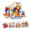 HOMOBABE 1set Boy Girl Tool Set Educational Boy Girl Tool Kit Portable Carrying Basket for Imaginative Play Birthday for Boys Girls Interactive Learning view 2
