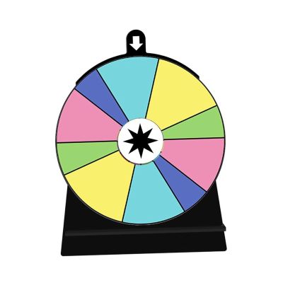 Gxdqxxd Colored Rotating Wheel Fortune Wheel Editable Acrylic with Stand Drinking Game for Adults for Show Gatherings Pub Shops, 10 Slots